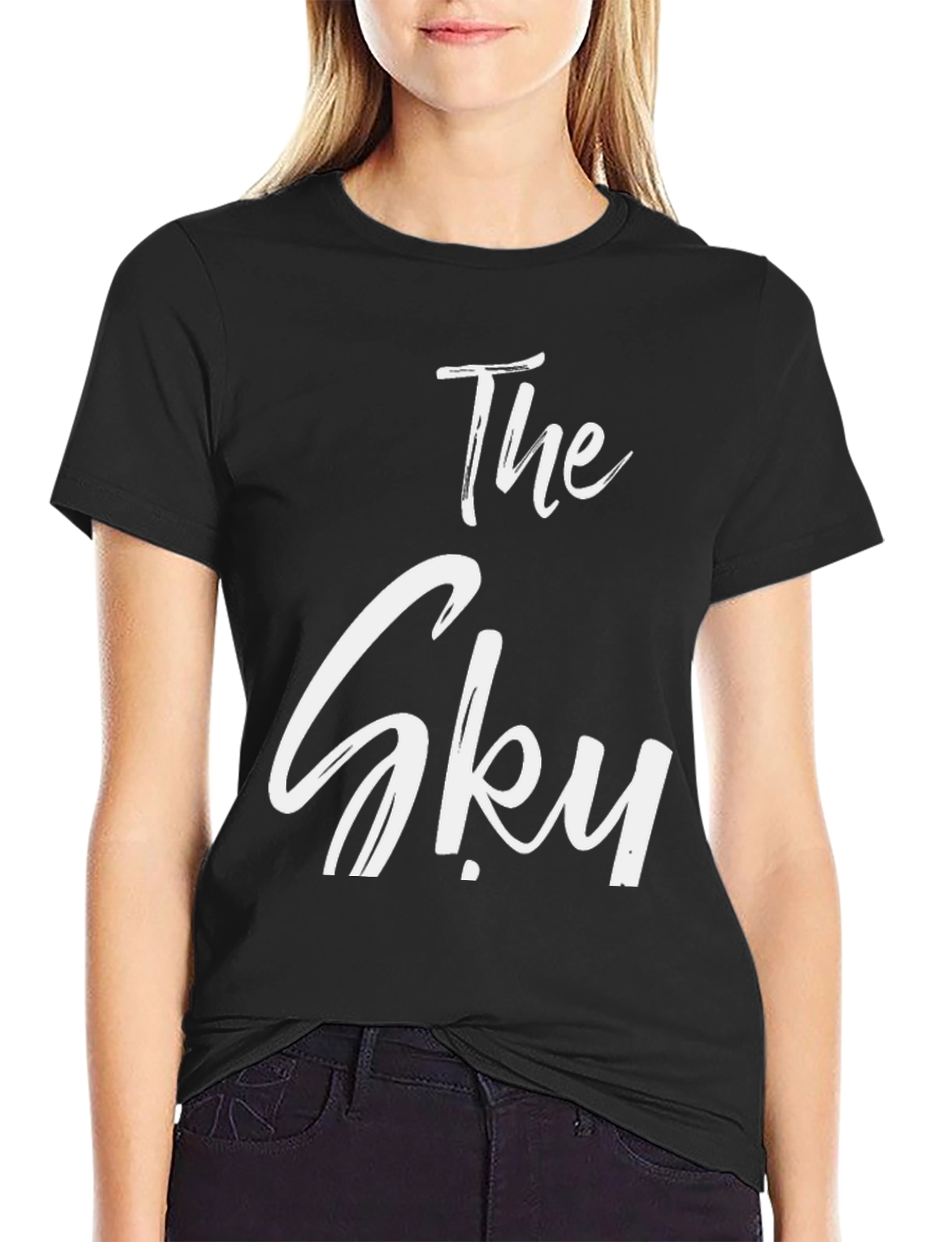 Black The Sky Graphic T-Shirt - Stylish Cotton Tee view 2