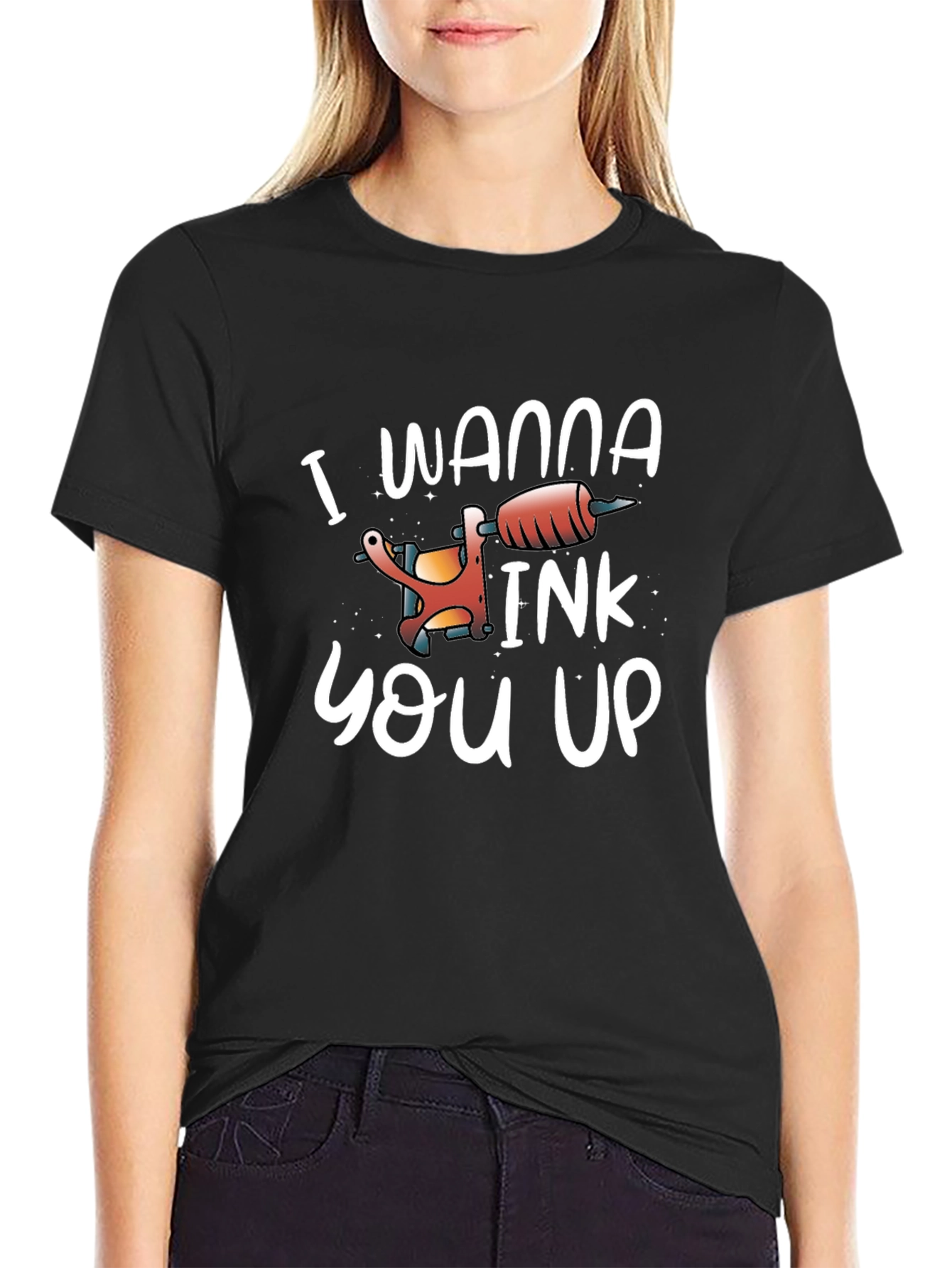 Black I Wanna Ink You Up Graphic Tee view 2