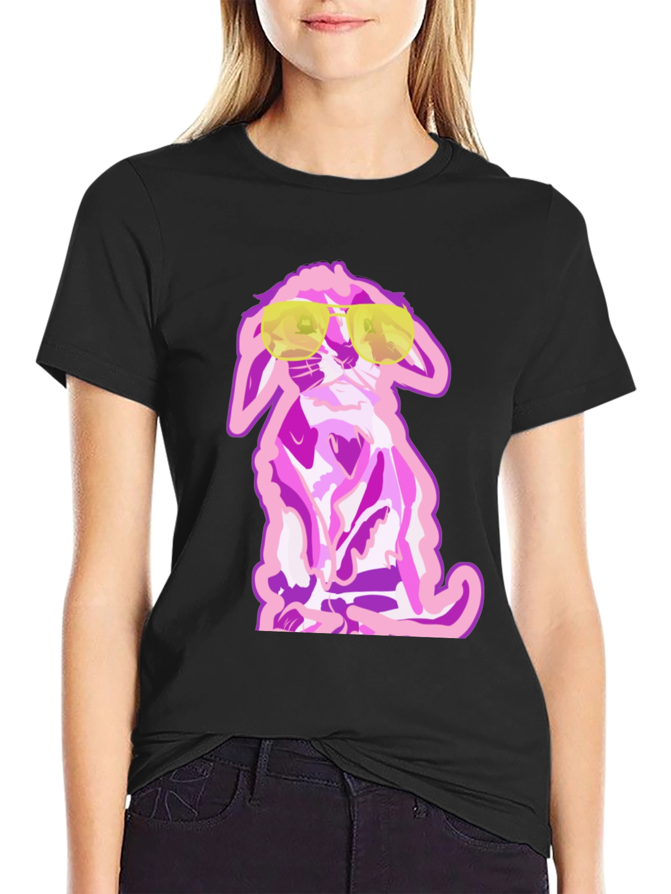 Black Cool Dog T-Shirt - Stylish Graphic Tee view 2