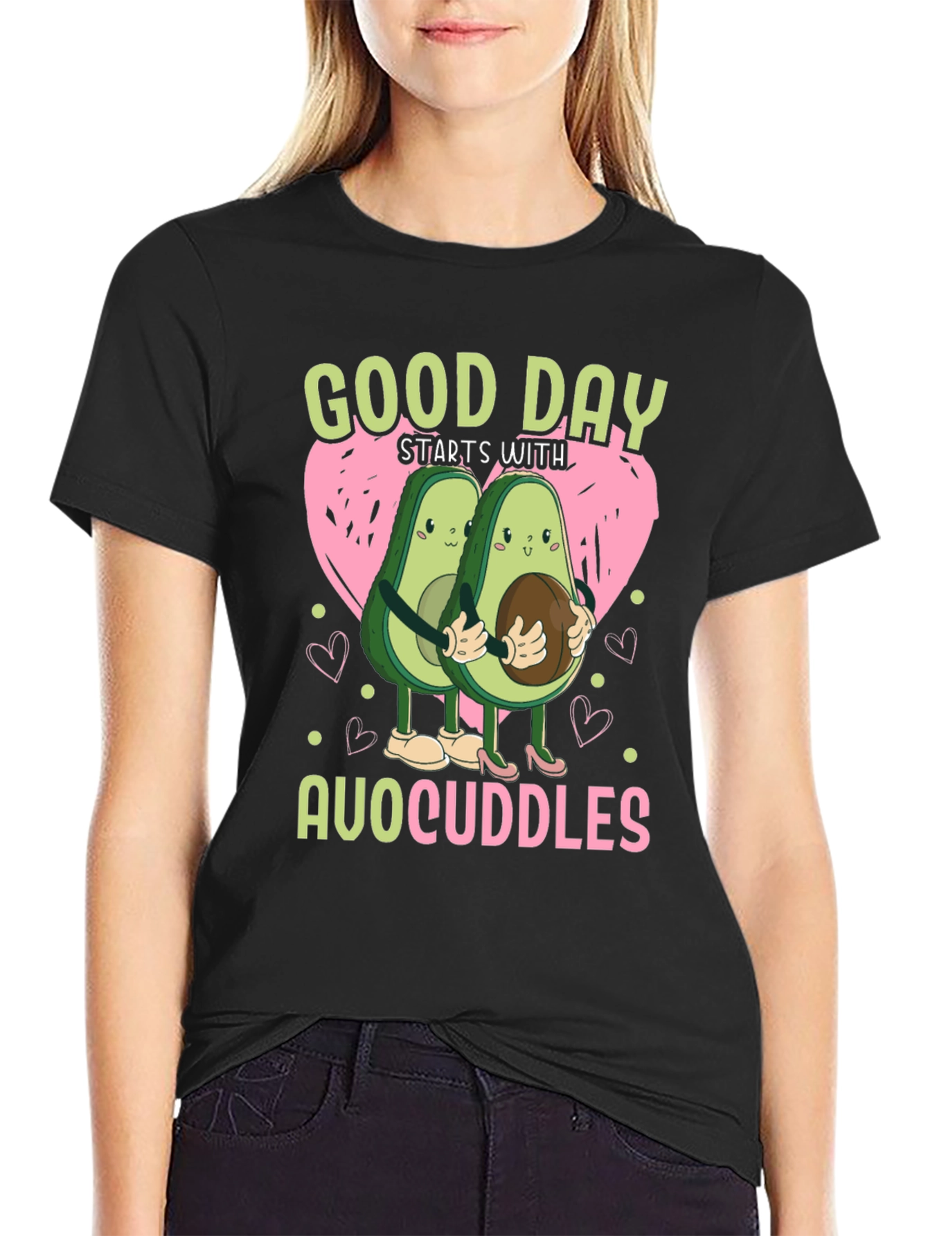 Black AvoCuddles T-Shirt view 2