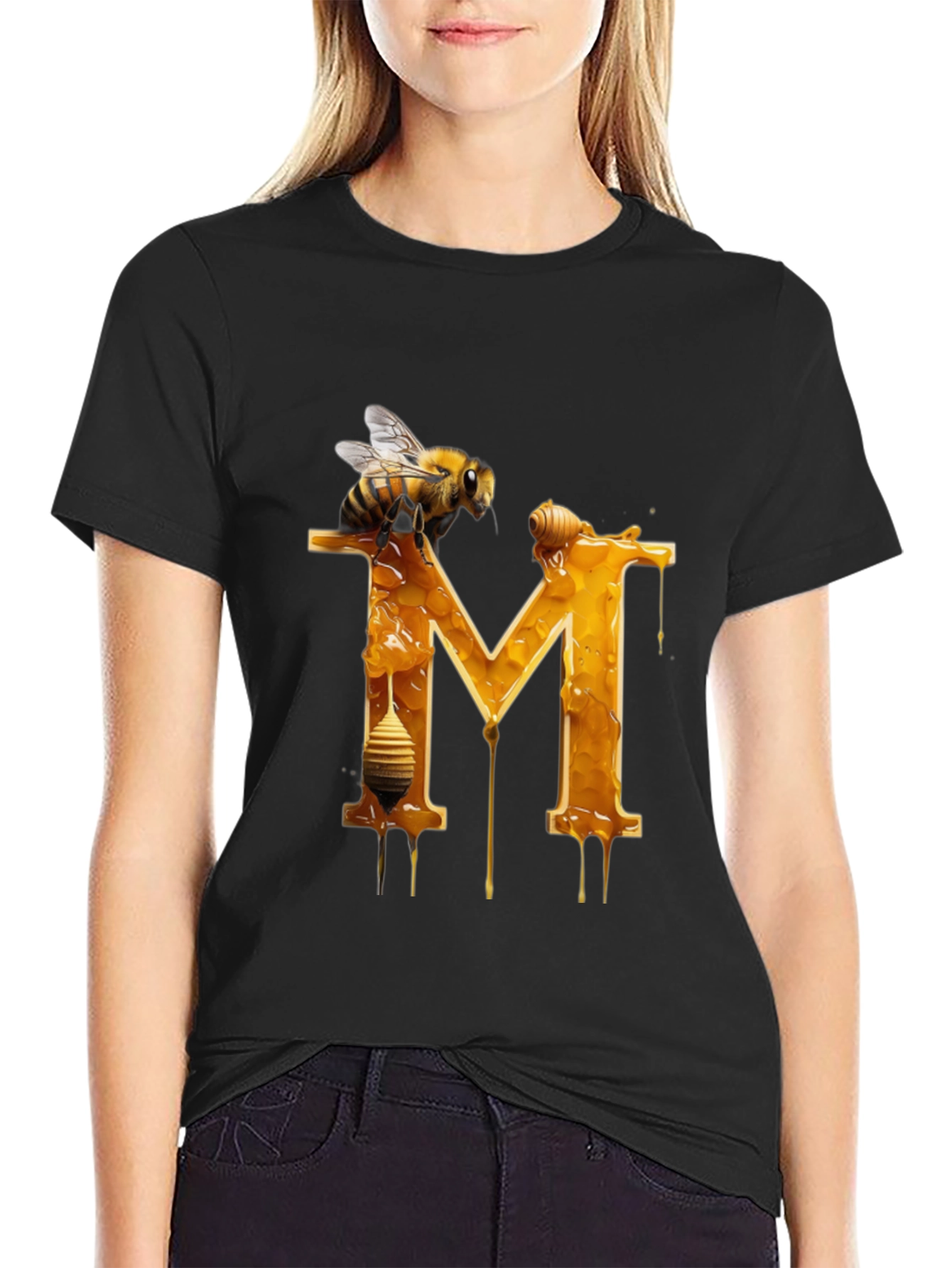 Honey Bee "M" Letter T-Shirt - 2