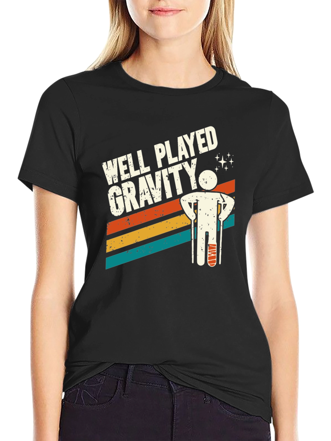 Black Well Played Gravity T-Shirt view 2