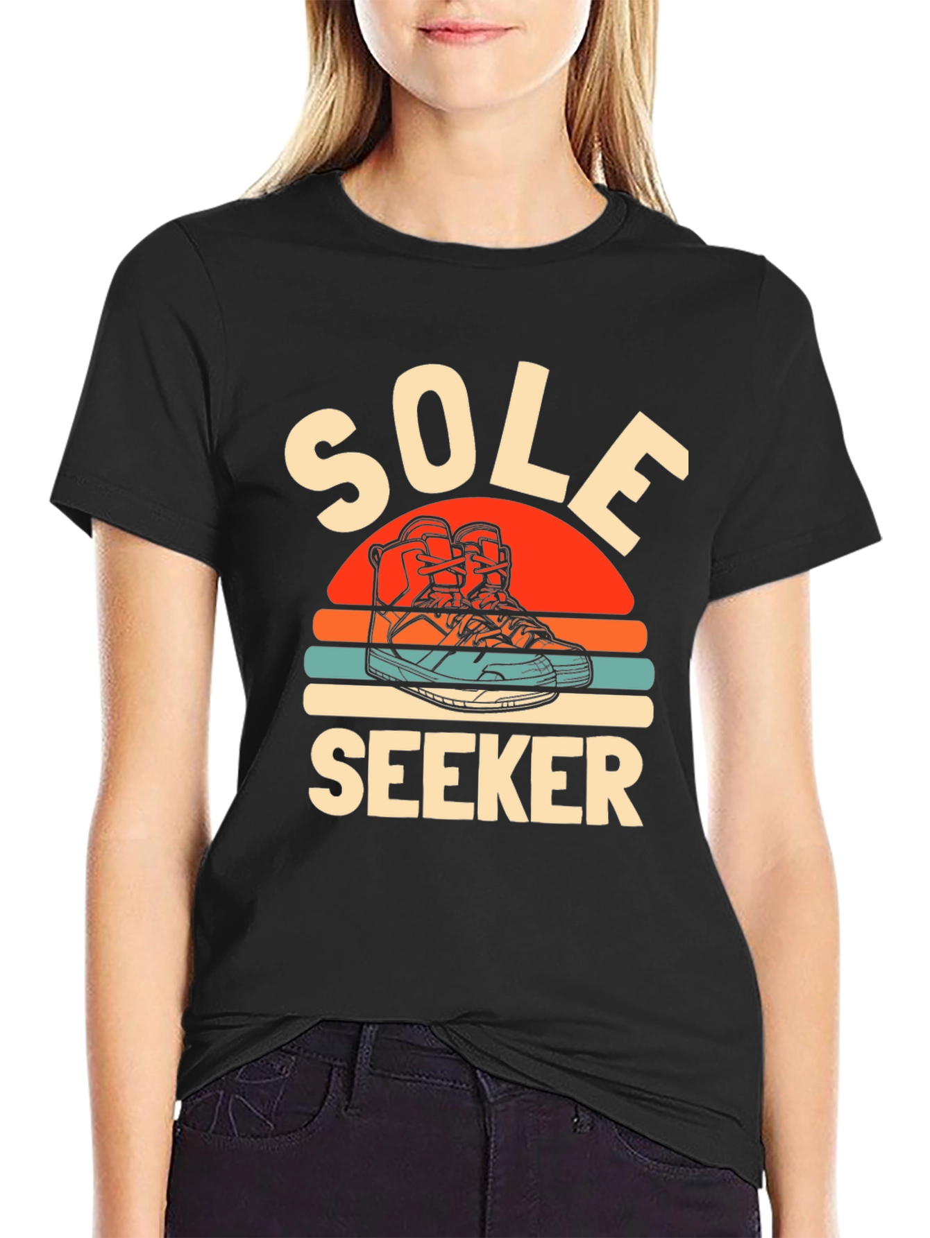 Black Sole Seeker Graphic Tee - Black Cotton Blend view 2