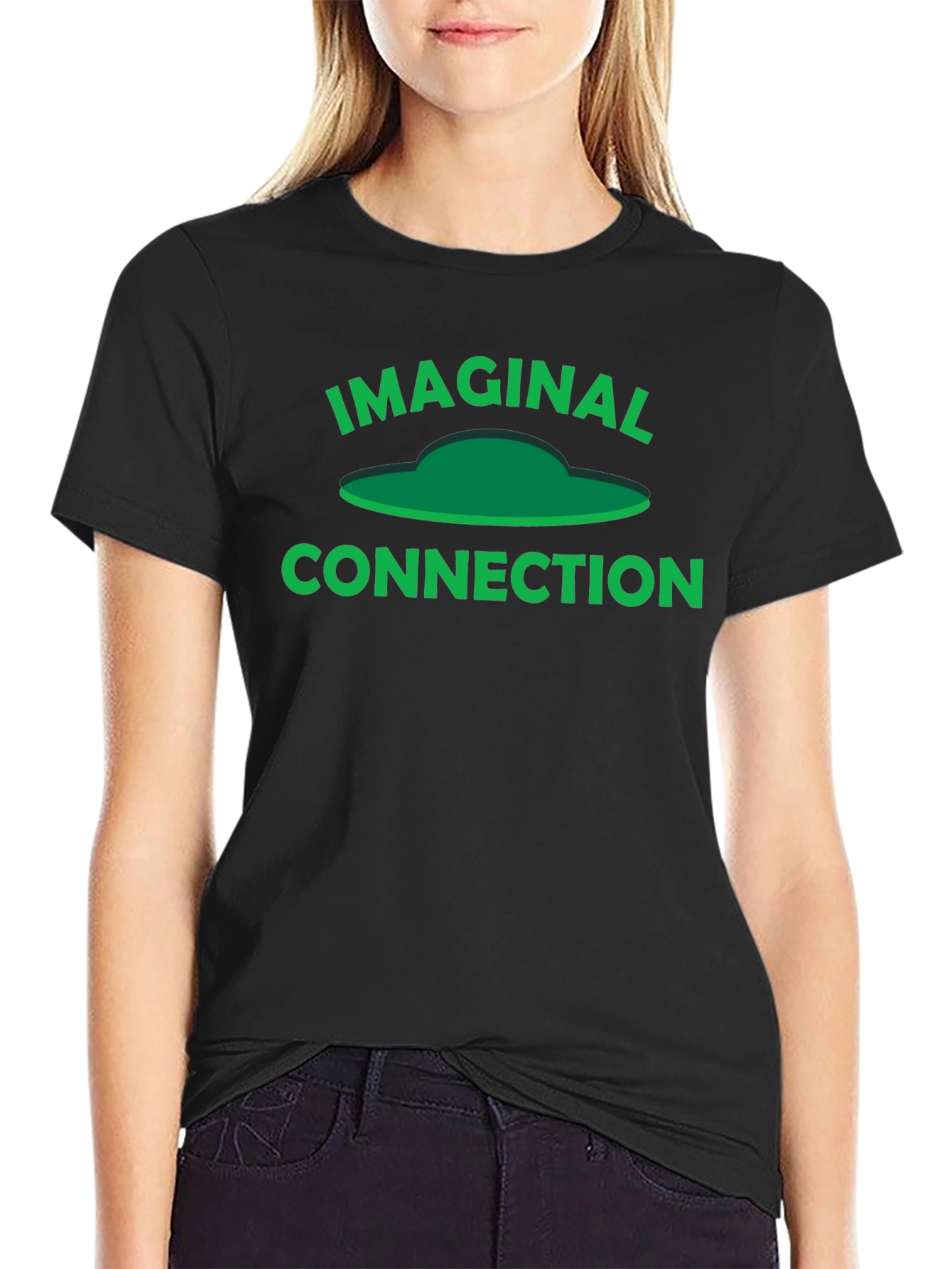 Black Imaginal Connection UFO Graphic T-Shirt view 2