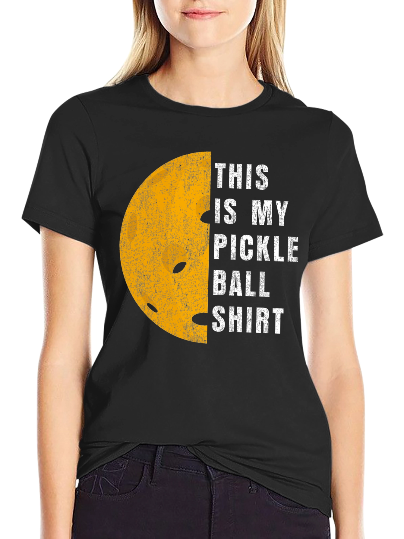 Black Pickleball Shirt - Funny Pickle Ball T-Shirt view 2