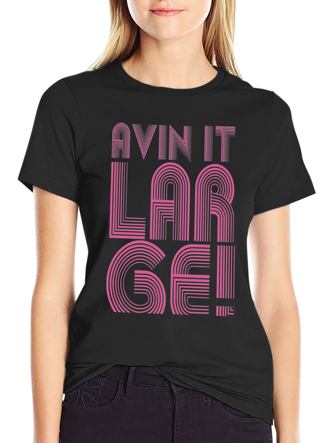 Black Avin It Large Graphic Tee - Black view 2