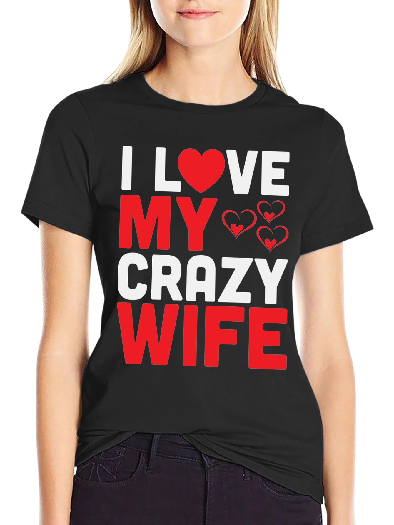 Black I Love My Crazy Wife Graphic Tee view 2