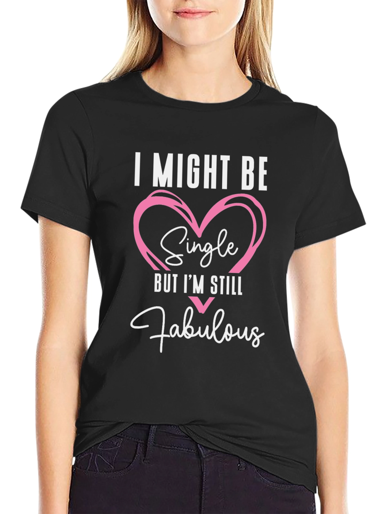 Black Single and Fabulous T-Shirt | Trendy Casual Tee view 2