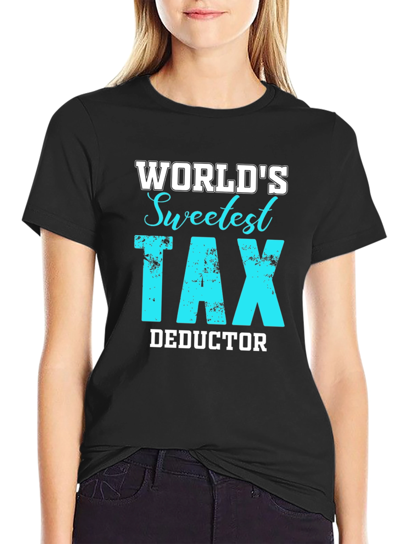 Black World's Sweetest Tax Deductor Tee - Accountant Gift view 2