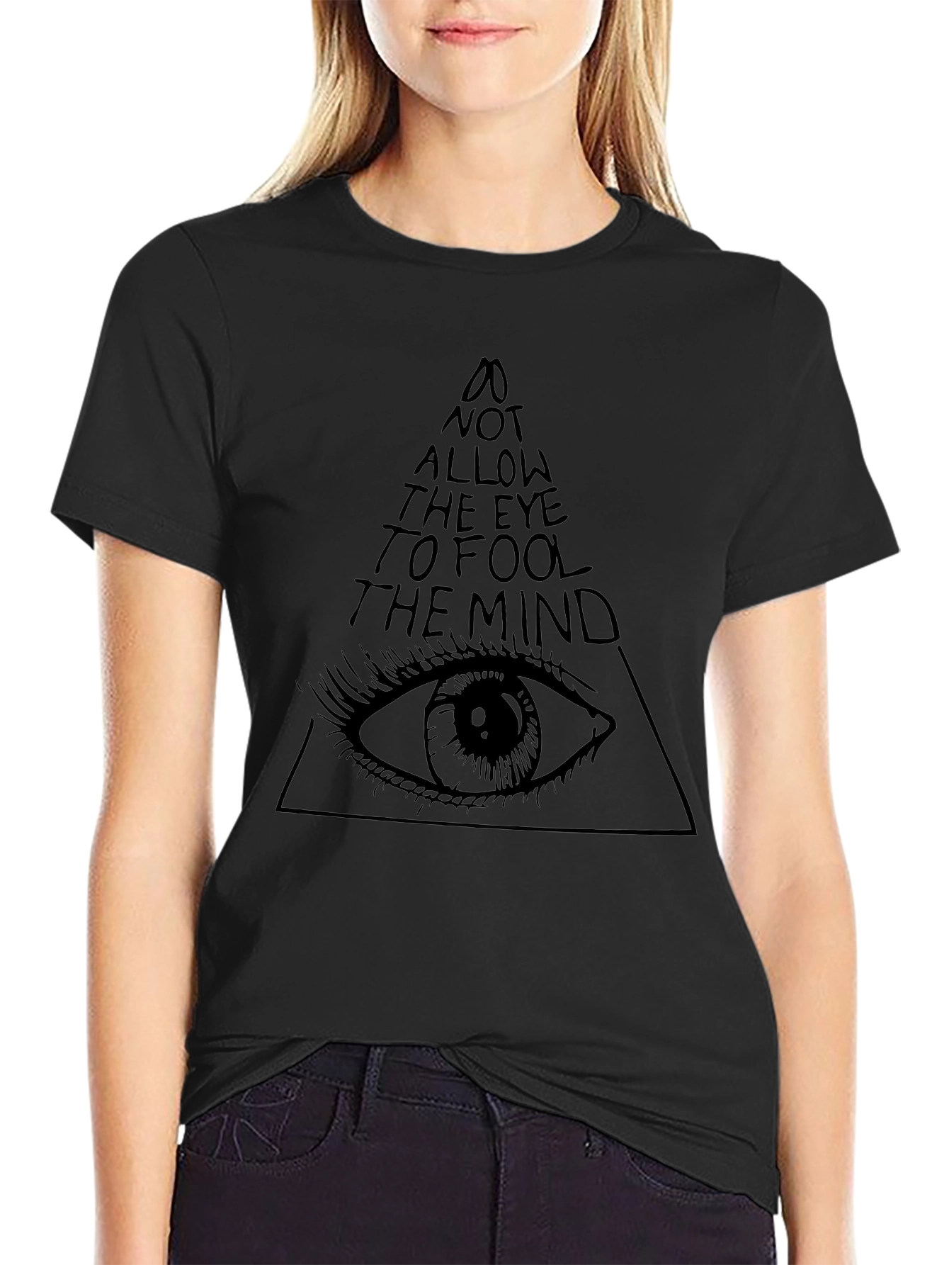 Black Illuminati Eye Black T-Shirt - Mens view 2