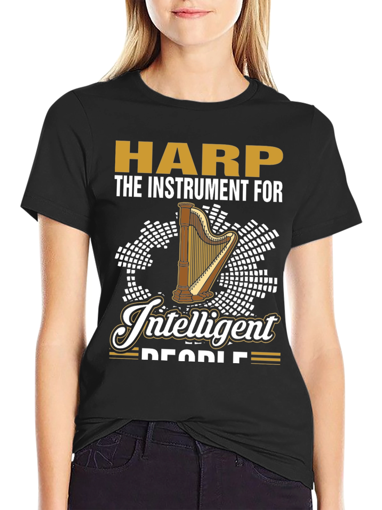 Black Harp Intelligent People T-Shirt view 2