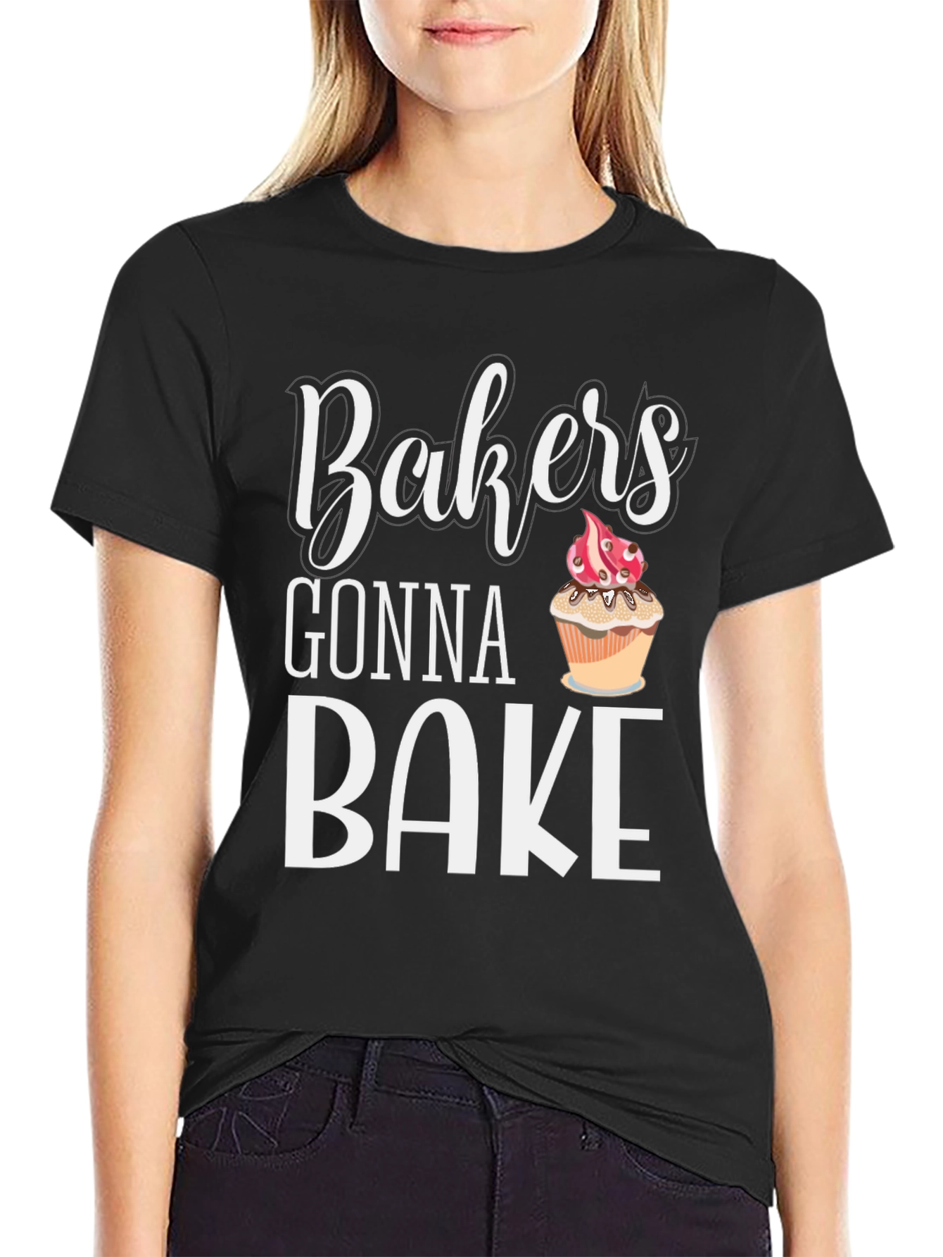 Black Bakers Gonna Bake T-Shirt Cupcake Baking Tee view 2