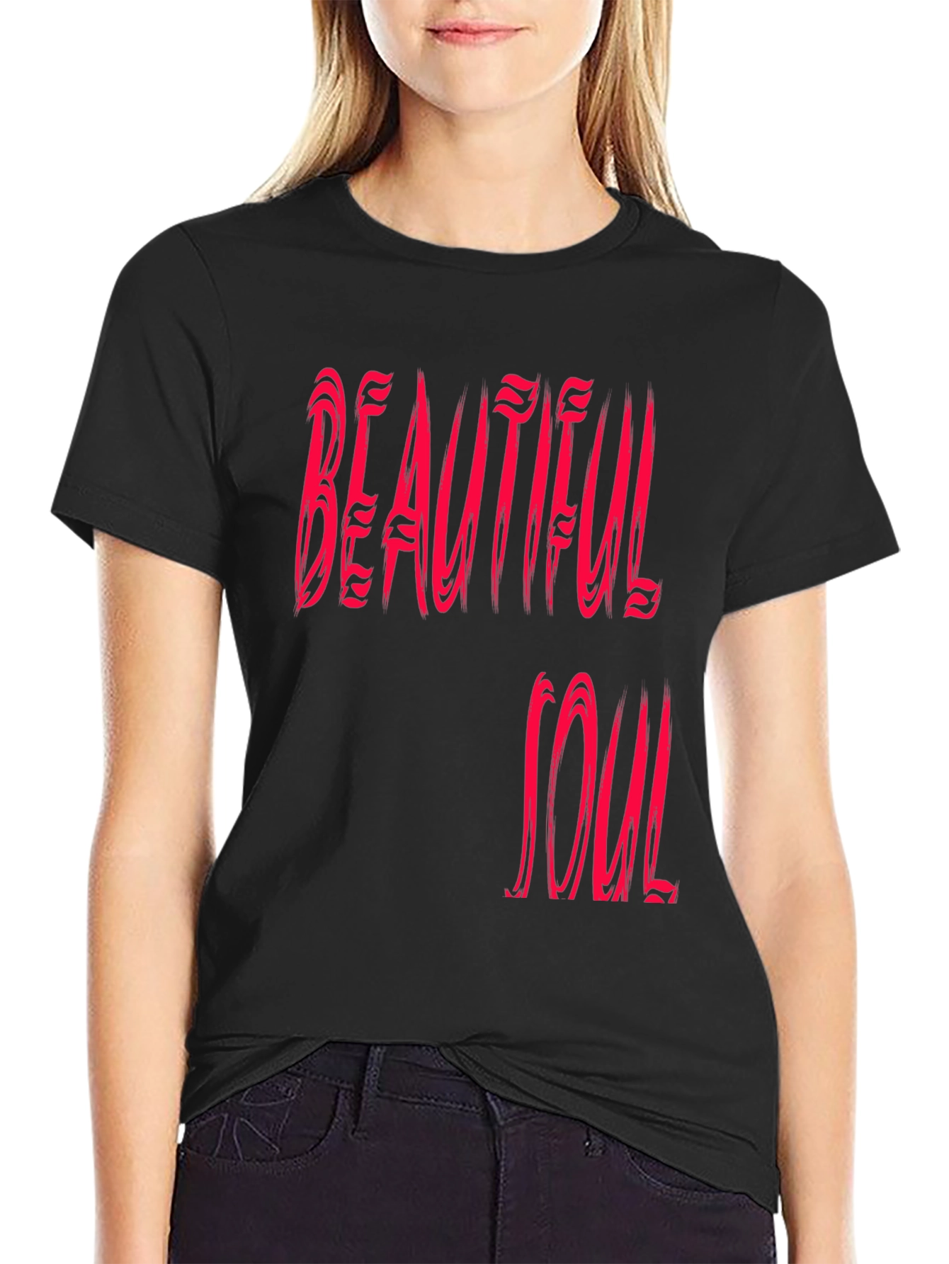 Black Beautiful Soul Graphic Tee - Black view 2
