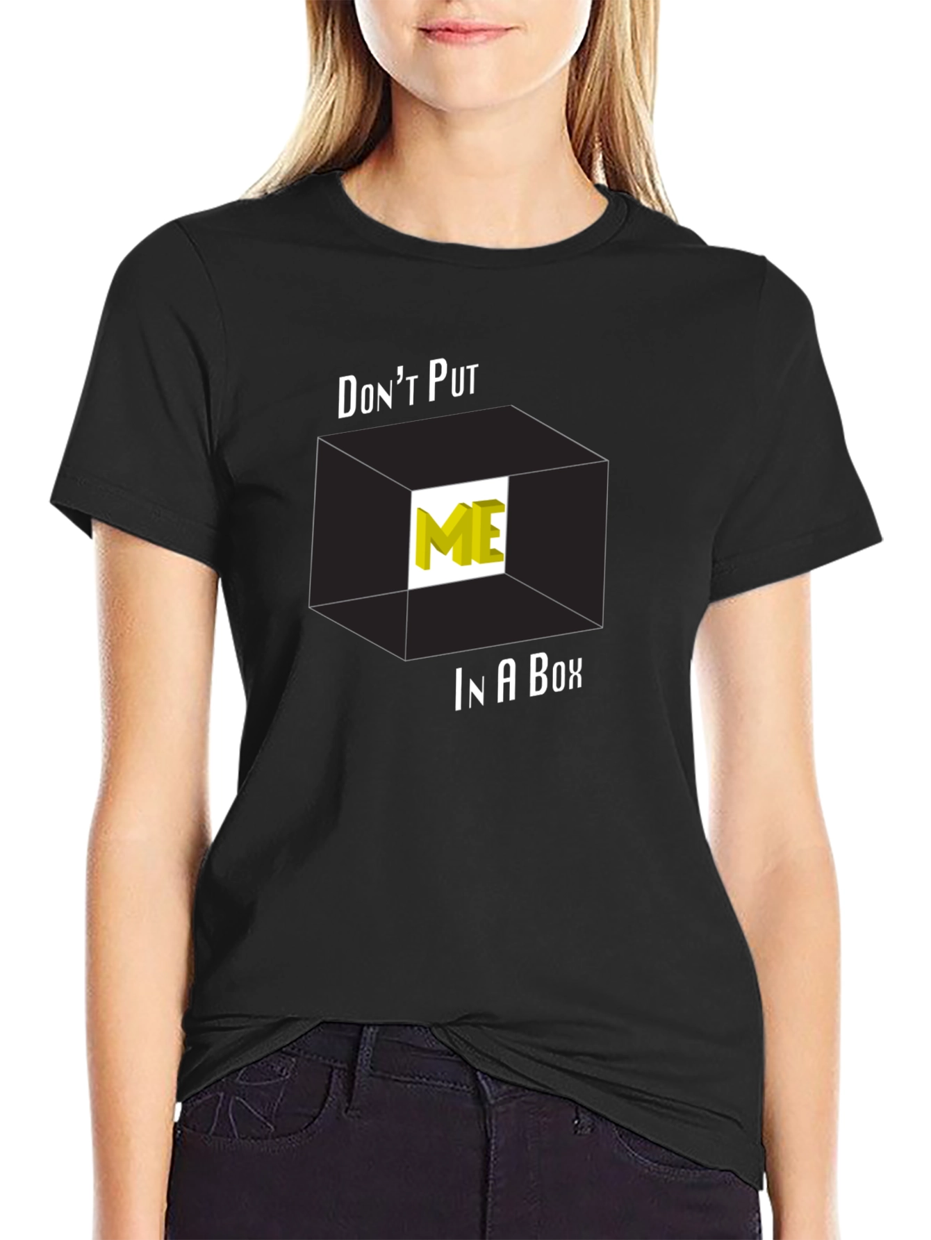 Black Don't Put Me in a Box Graphic Tee view 2