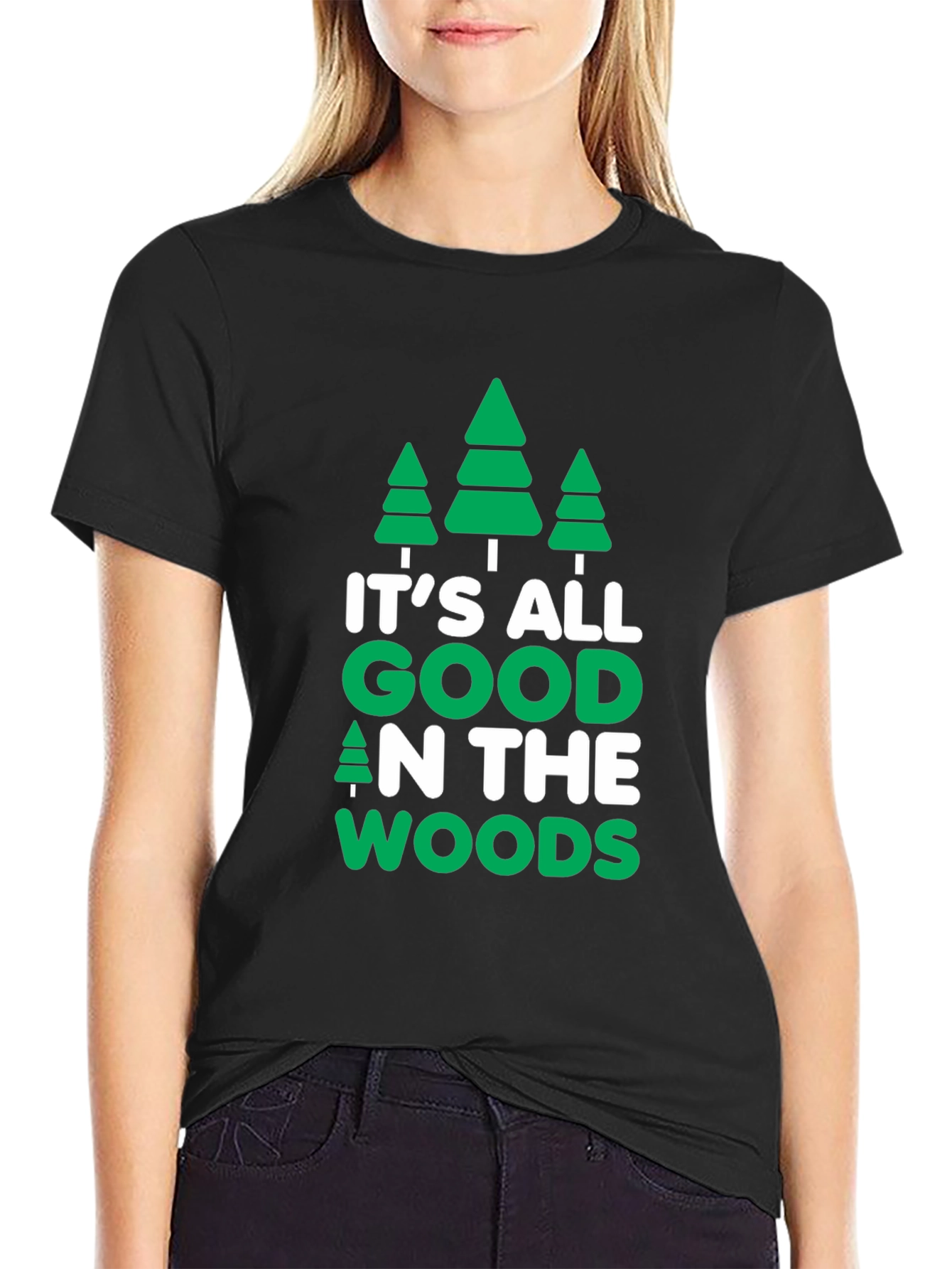 Black It's All Good in the Woods Graphic Tee view 2