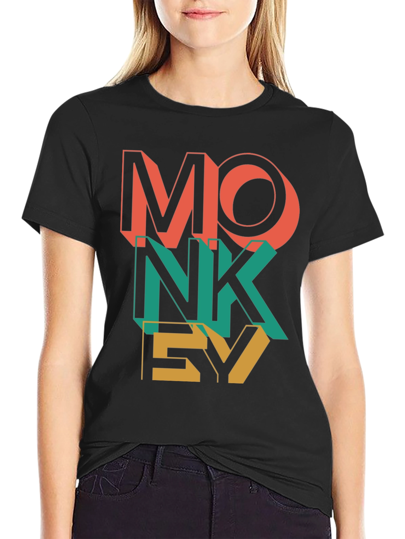 Black Monkey Graphic Tee - Cool Casual Style view 2