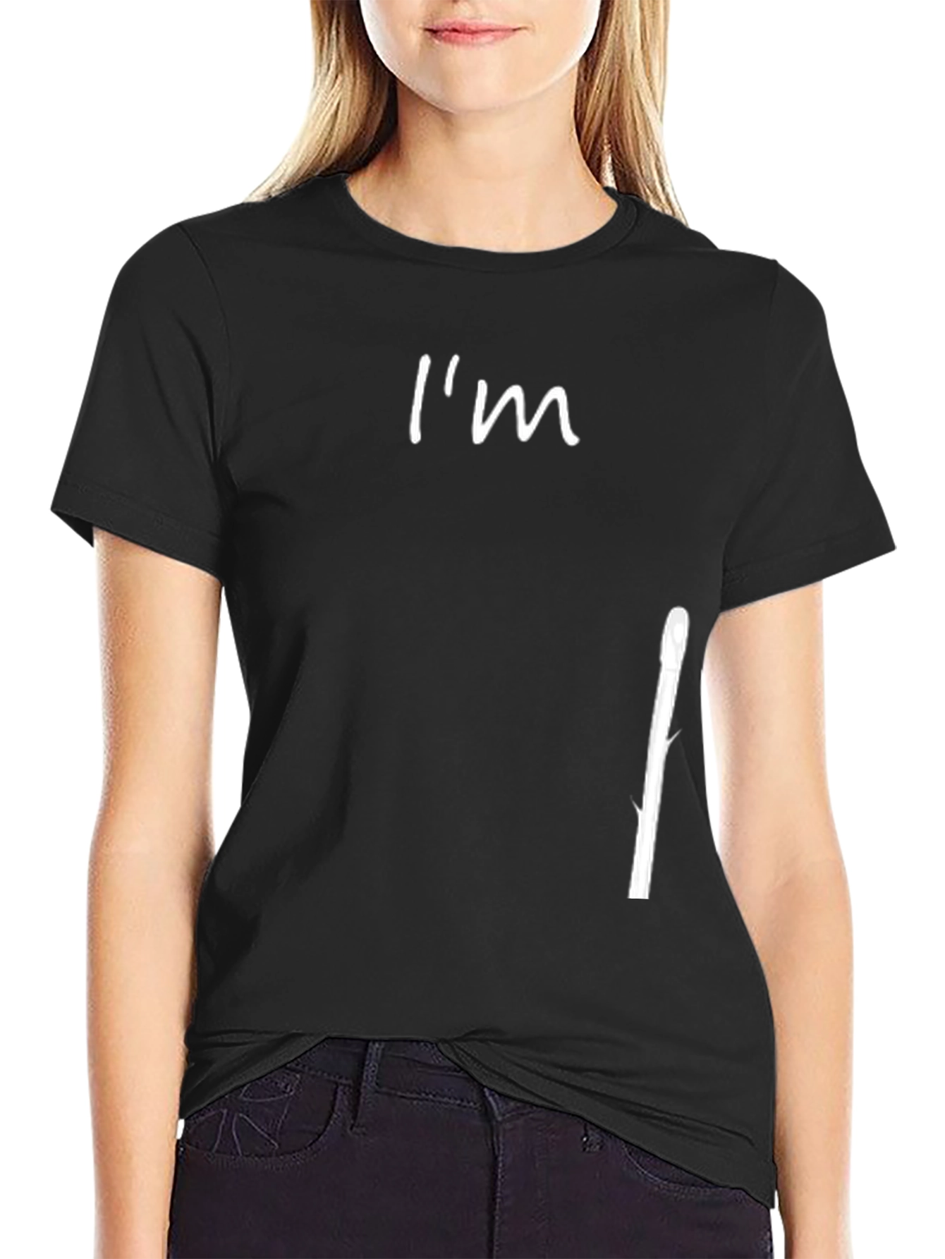 Black I'm Asparagus Funny T-Shirt view 2