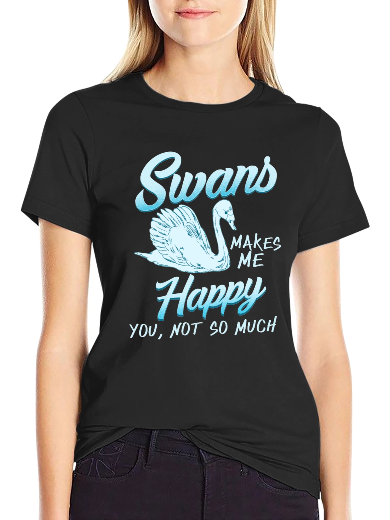 Black Swans Make Me Happy Graphic T-Shirt view 2