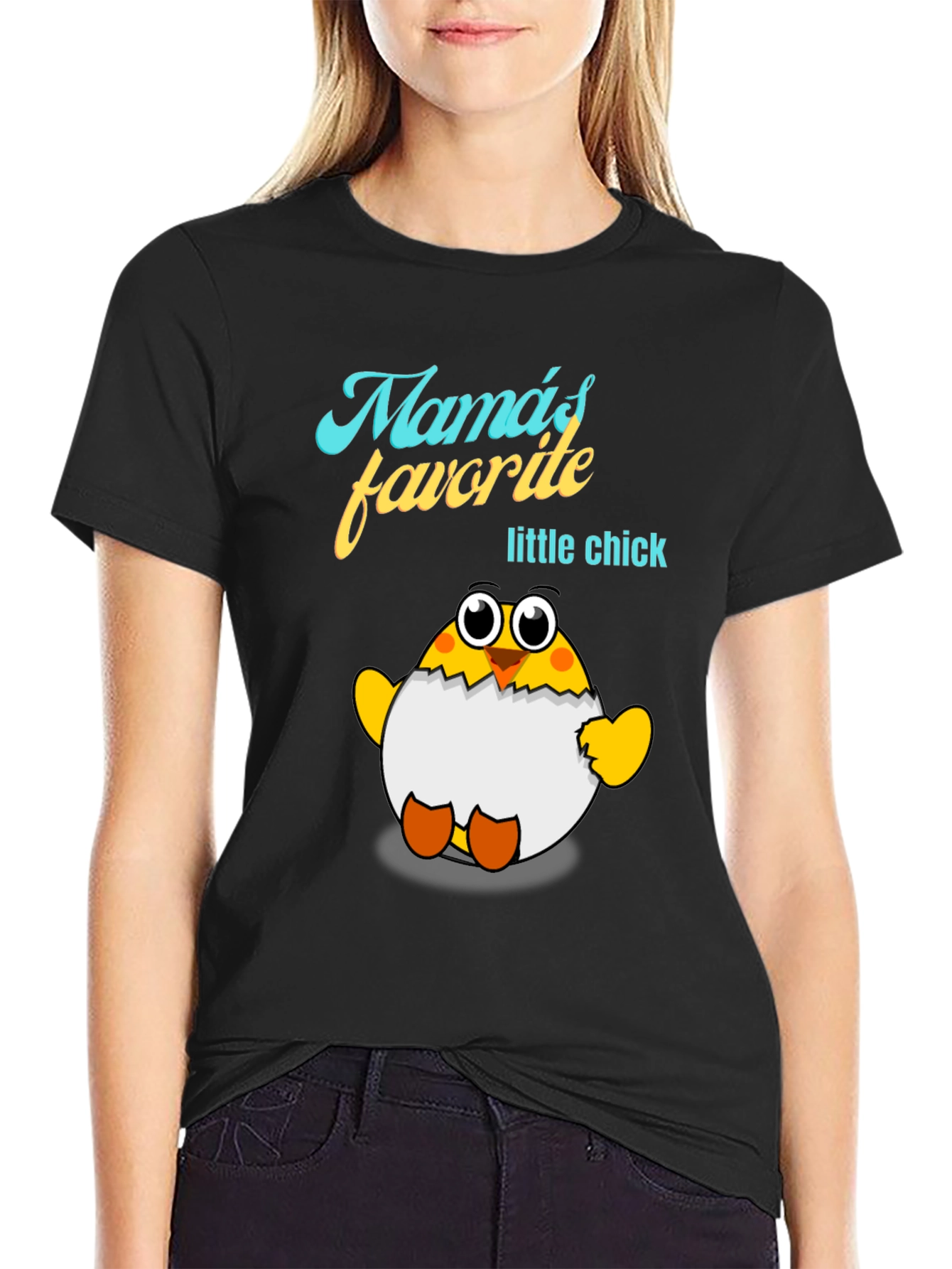 Black Mama's Favorite Little Chick T-Shirt view 2