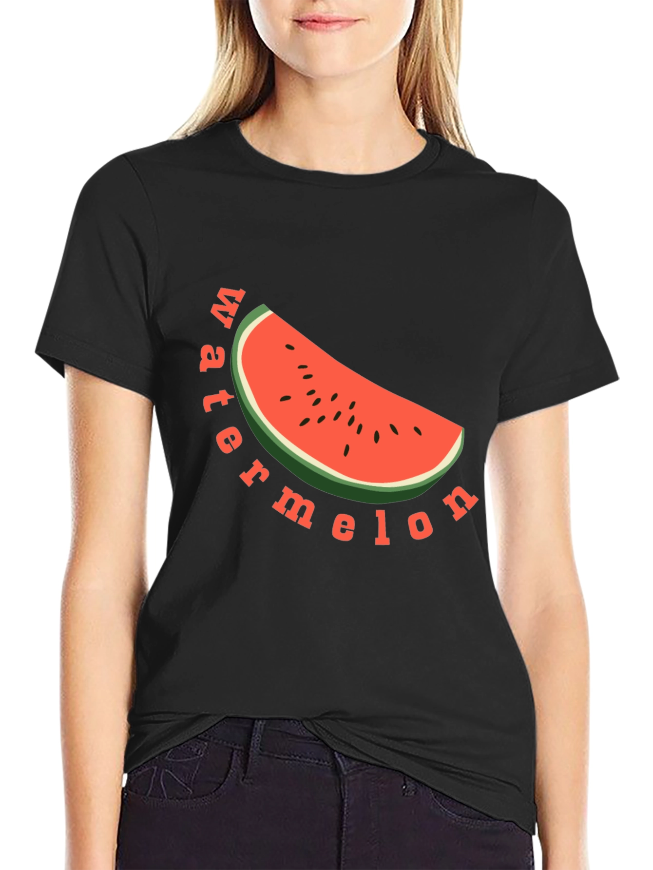 Black Watermelon Graphic Tee - Black view 2