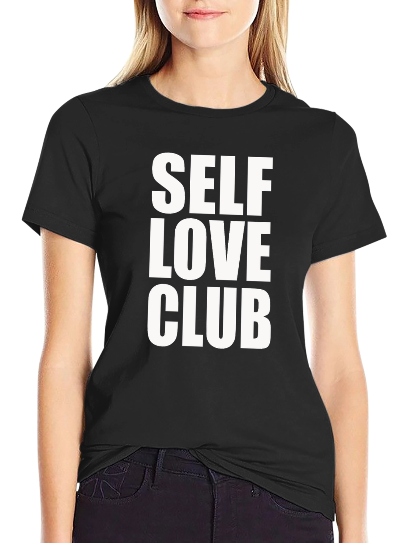 Black Self Love Club Graphic T-Shirt view 2