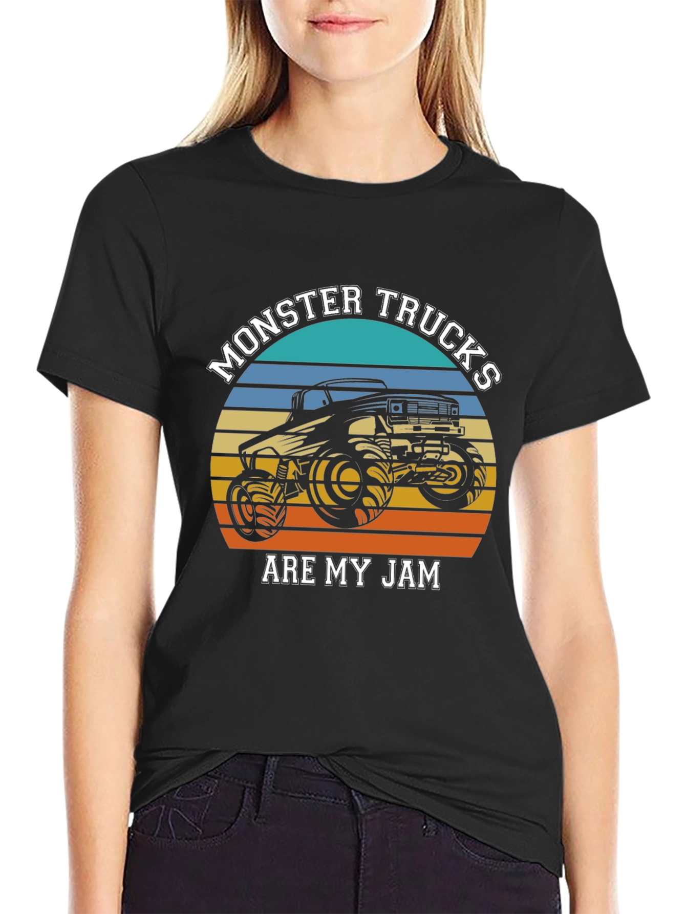 Black Monster Truck Jam Black T-Shirt view 2
