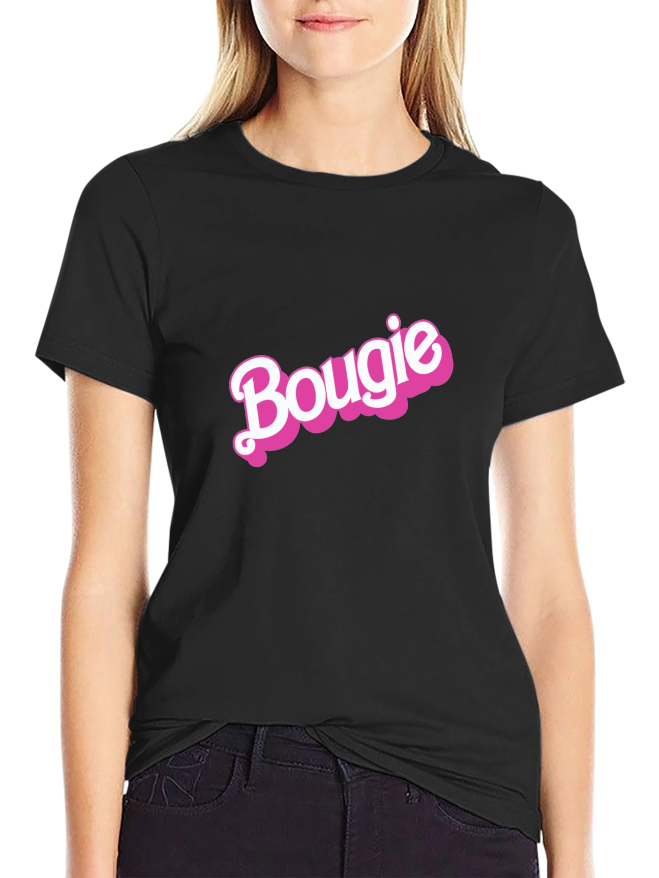 Black Bougie Graphic Tee - Stylish Black T-Shirt view 2