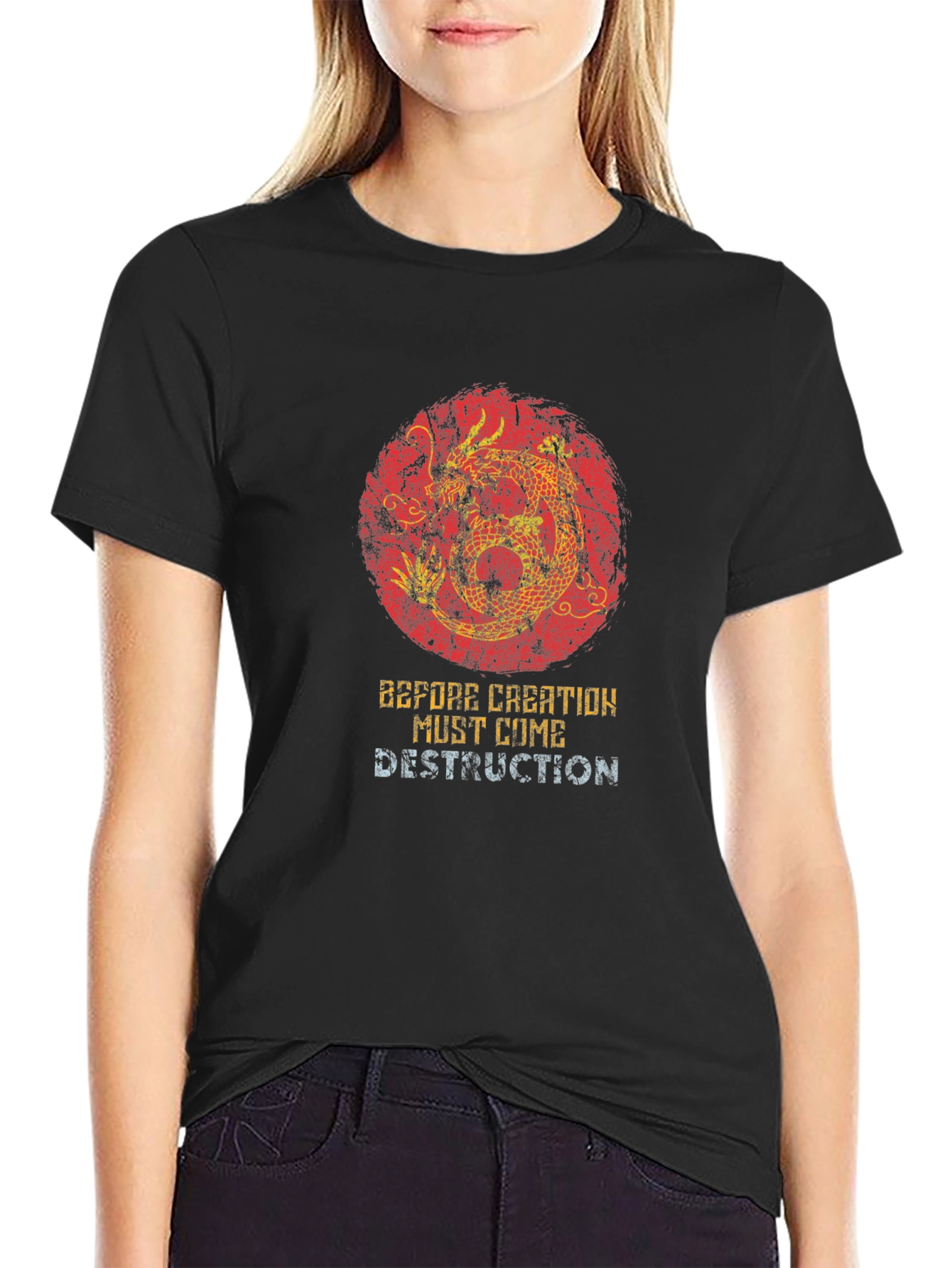 Black Dragon Destruction Graphic T-Shirt view 2