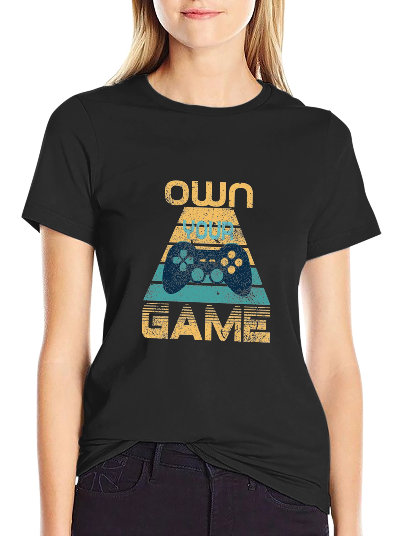 Black Own Your Game T-Shirt - Gamer Apparel view 2