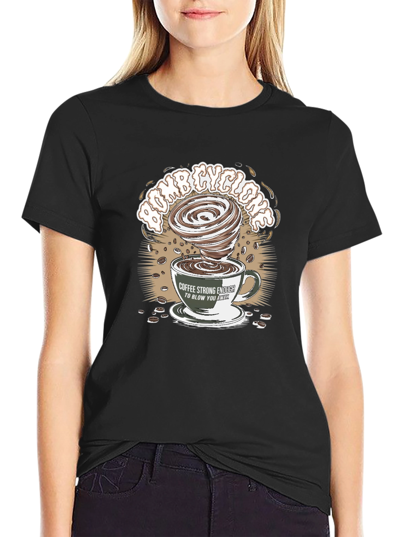 Black Bomb Cyclone Coffee T-Shirt view 2