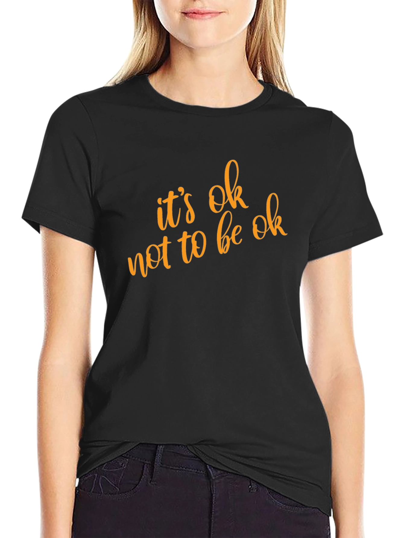 Black It's Ok Not To Be Ok Graphic Tee - Black view 2