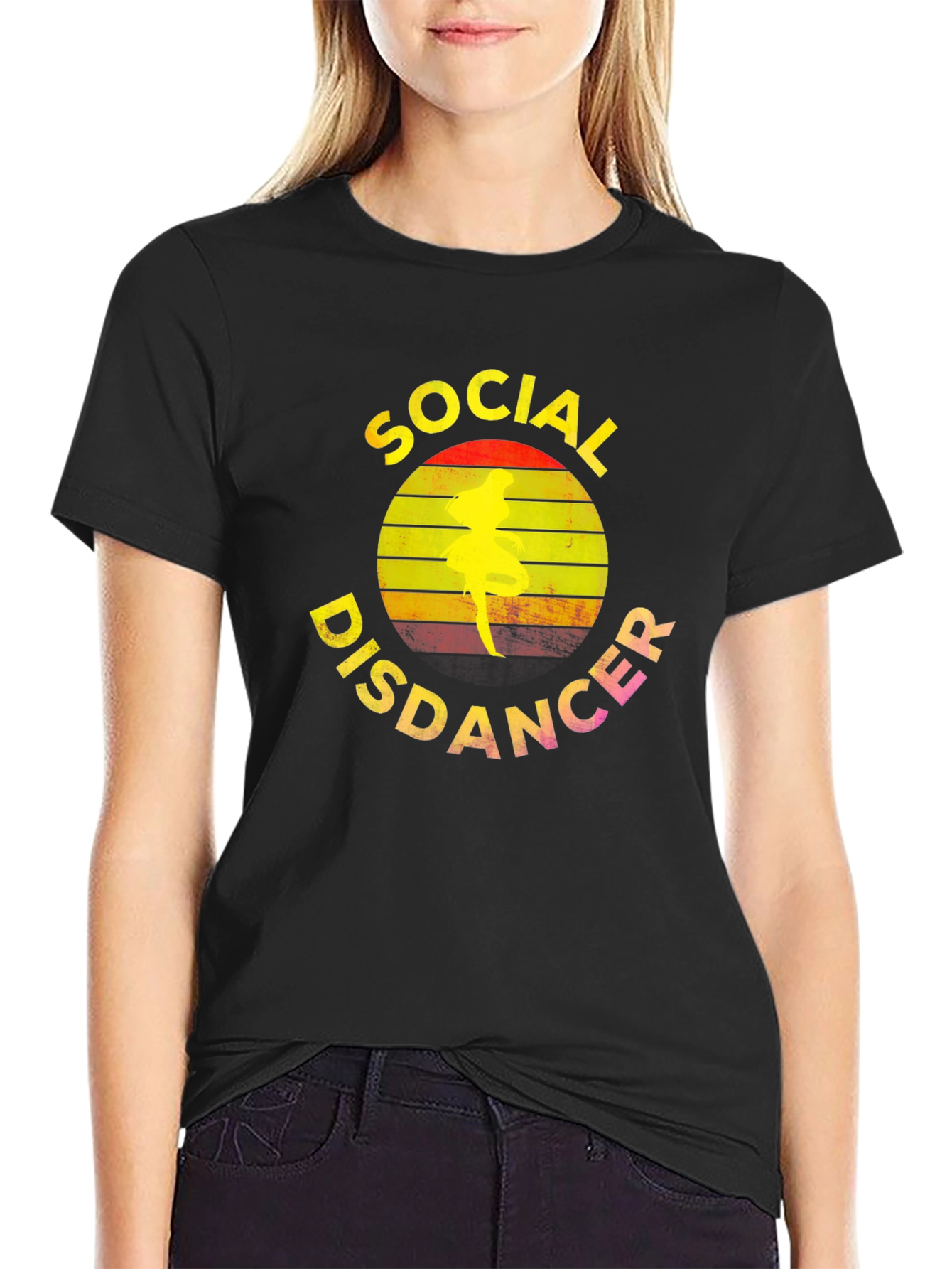 Black Social Disdancer T-Shirt: Dance With Confidence view 2