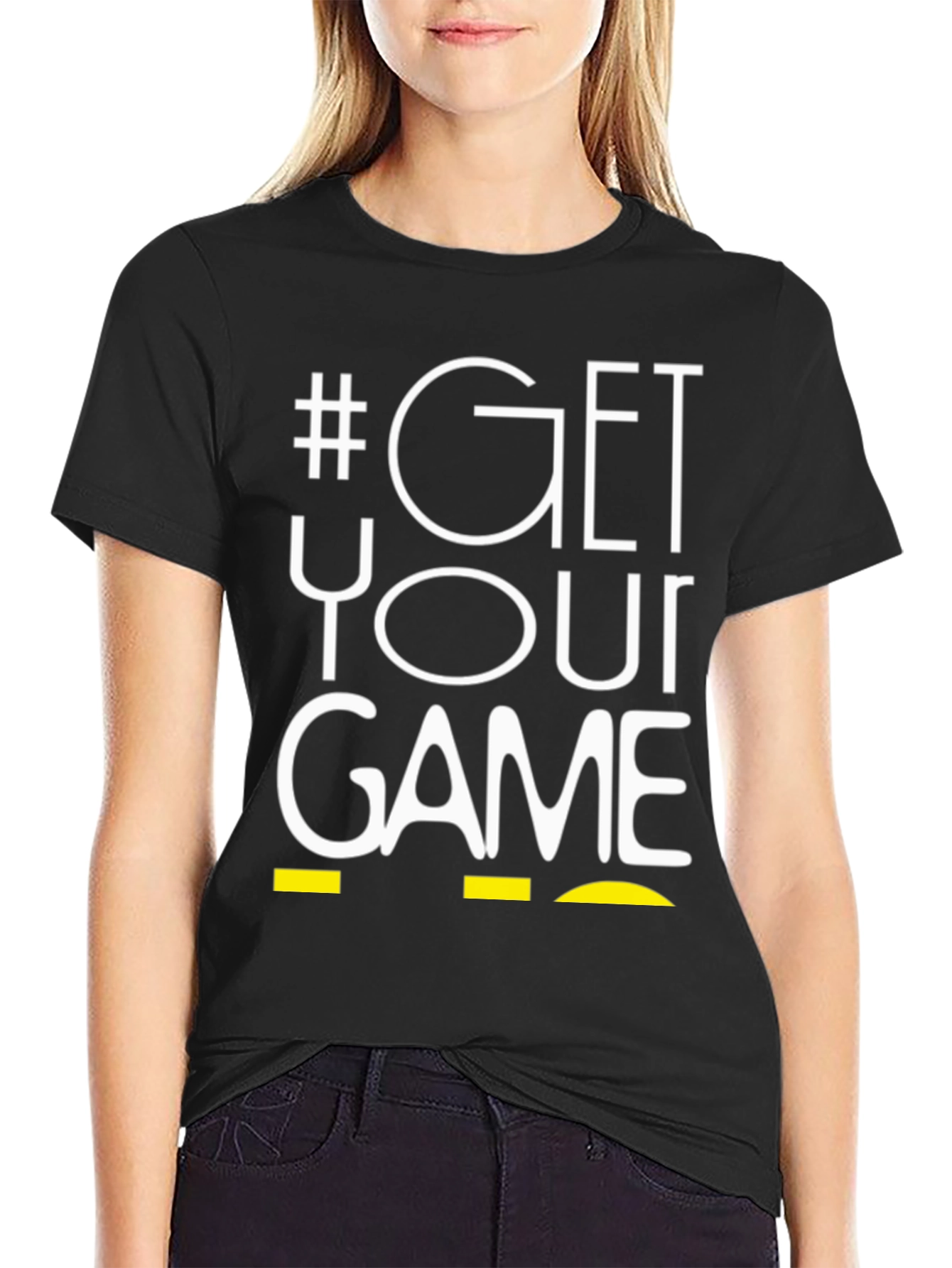 Black Get Your Game On T-Shirt - Black Cotton Blend view 2