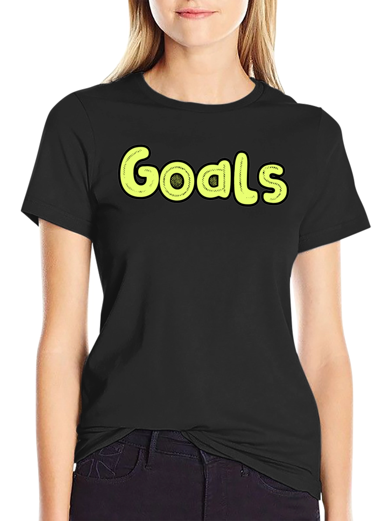 Black Goals Graphic Tee - Stylish Black T-Shirt view 2