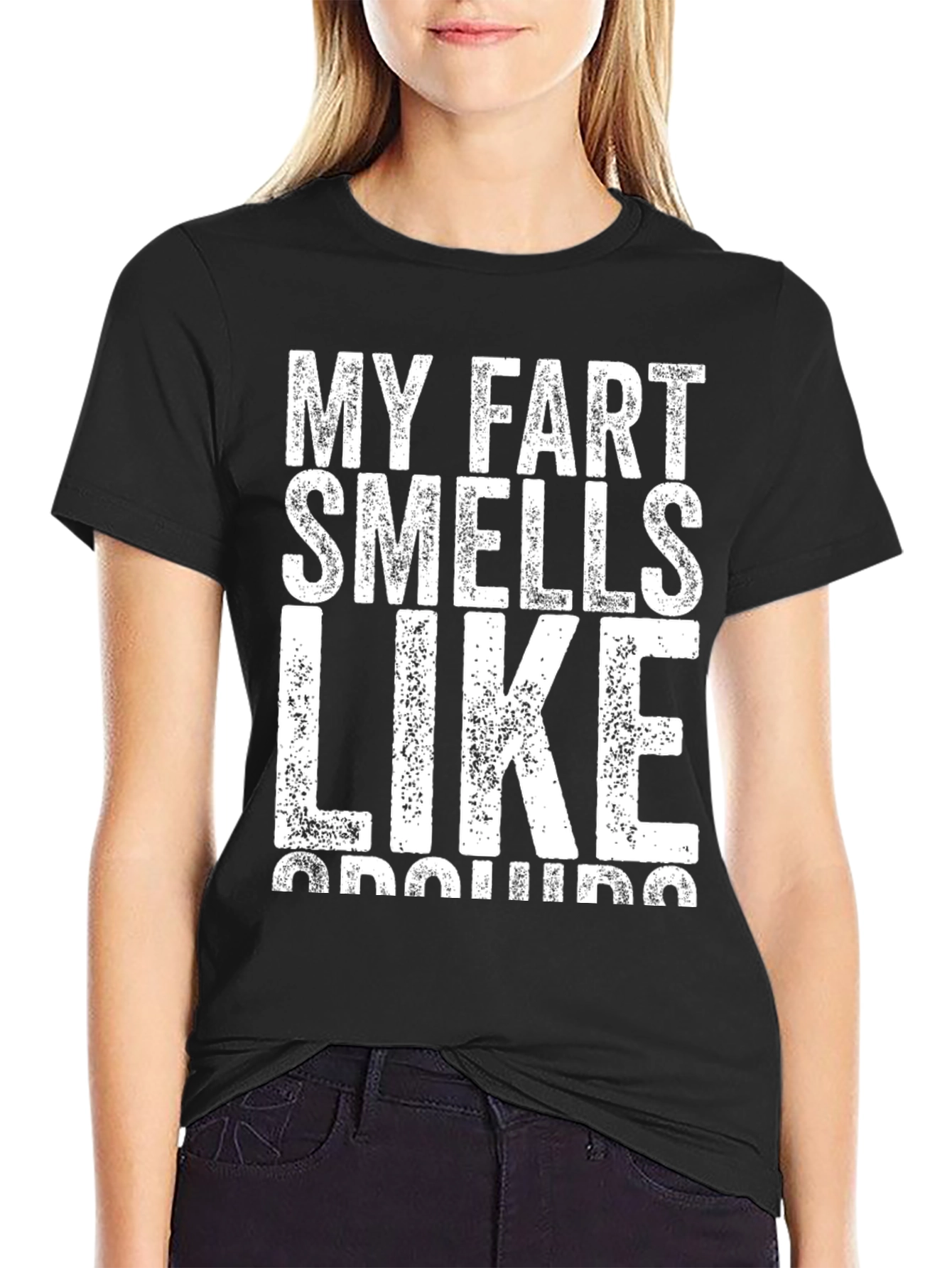 Black My Fart Smells Like Gasoline Graphic T-Shirt view 2