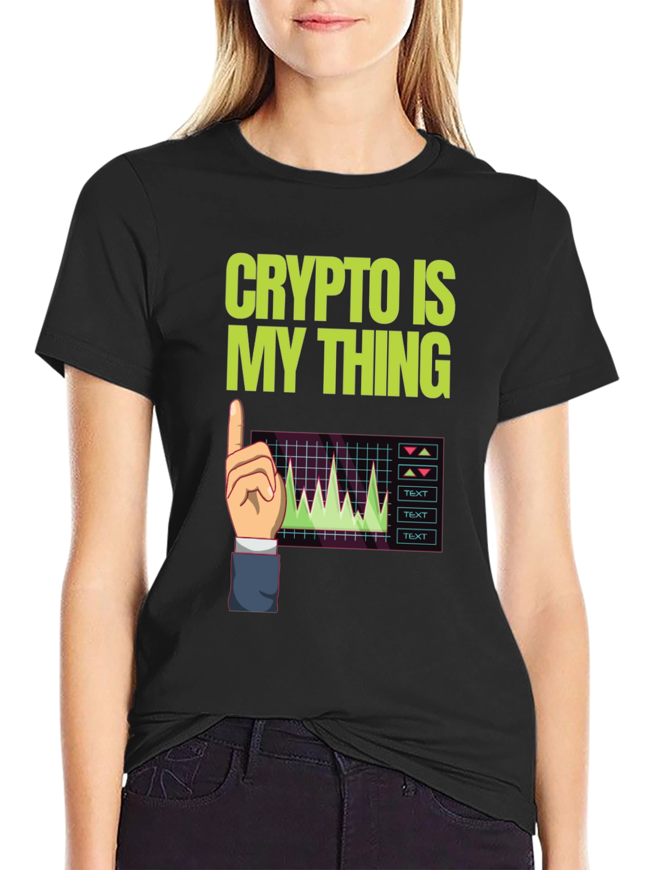 Black Crypto Is My Thing Graphic T-Shirt view 2
