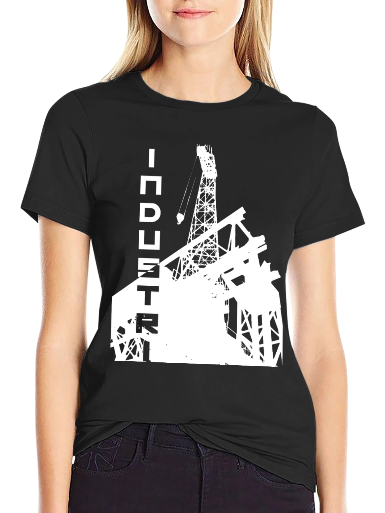 Black Industry Derrick Graphic Tee - Black view 2