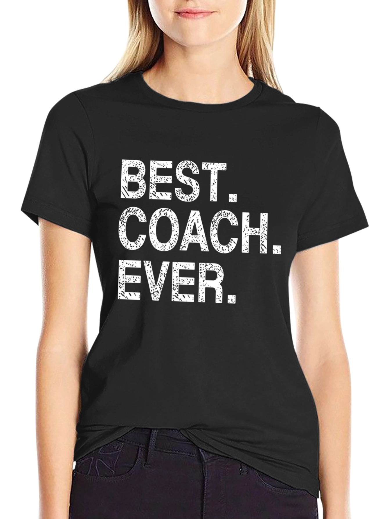 Black Best Coach Ever T-Shirt - Gift for Coaches view 2
