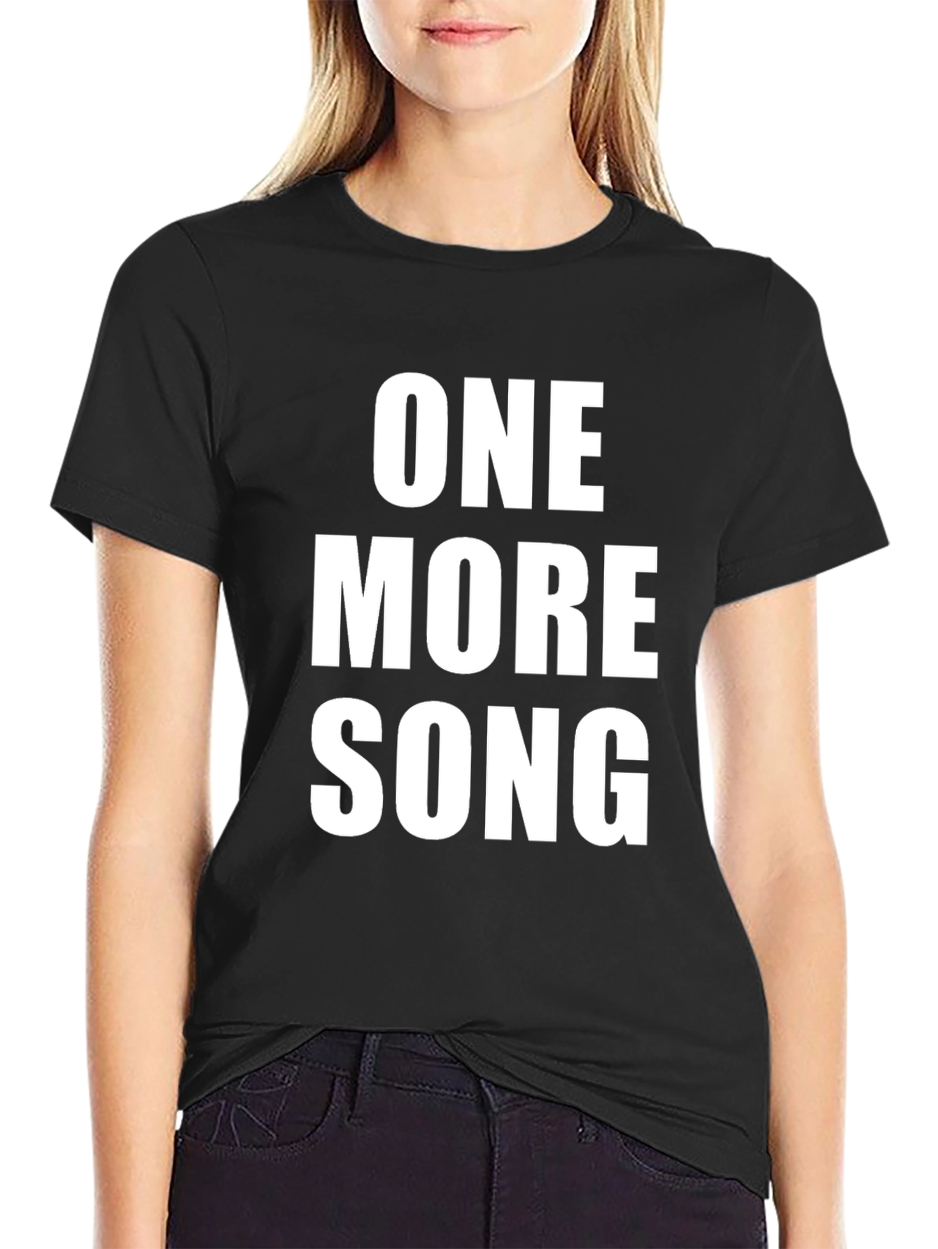 Black One More Song Graphic Tee view 2