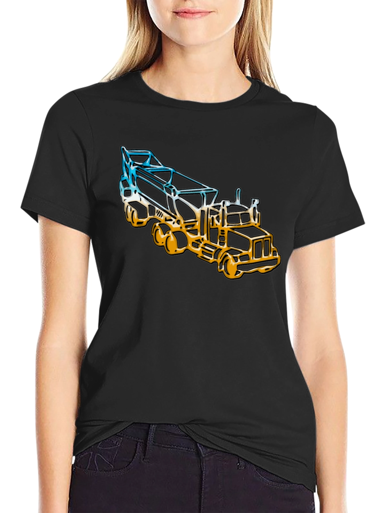 Black Truck Graphic T-Shirt - Cool Design view 2