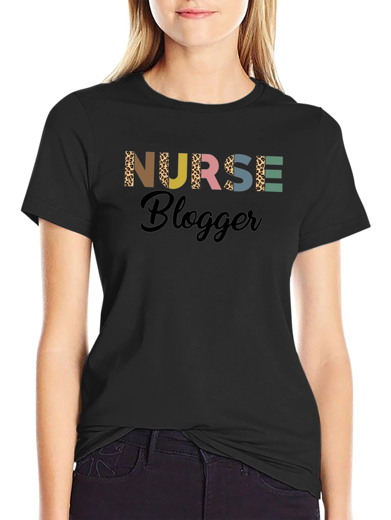 Black Nurse Blogger T-Shirt view 2