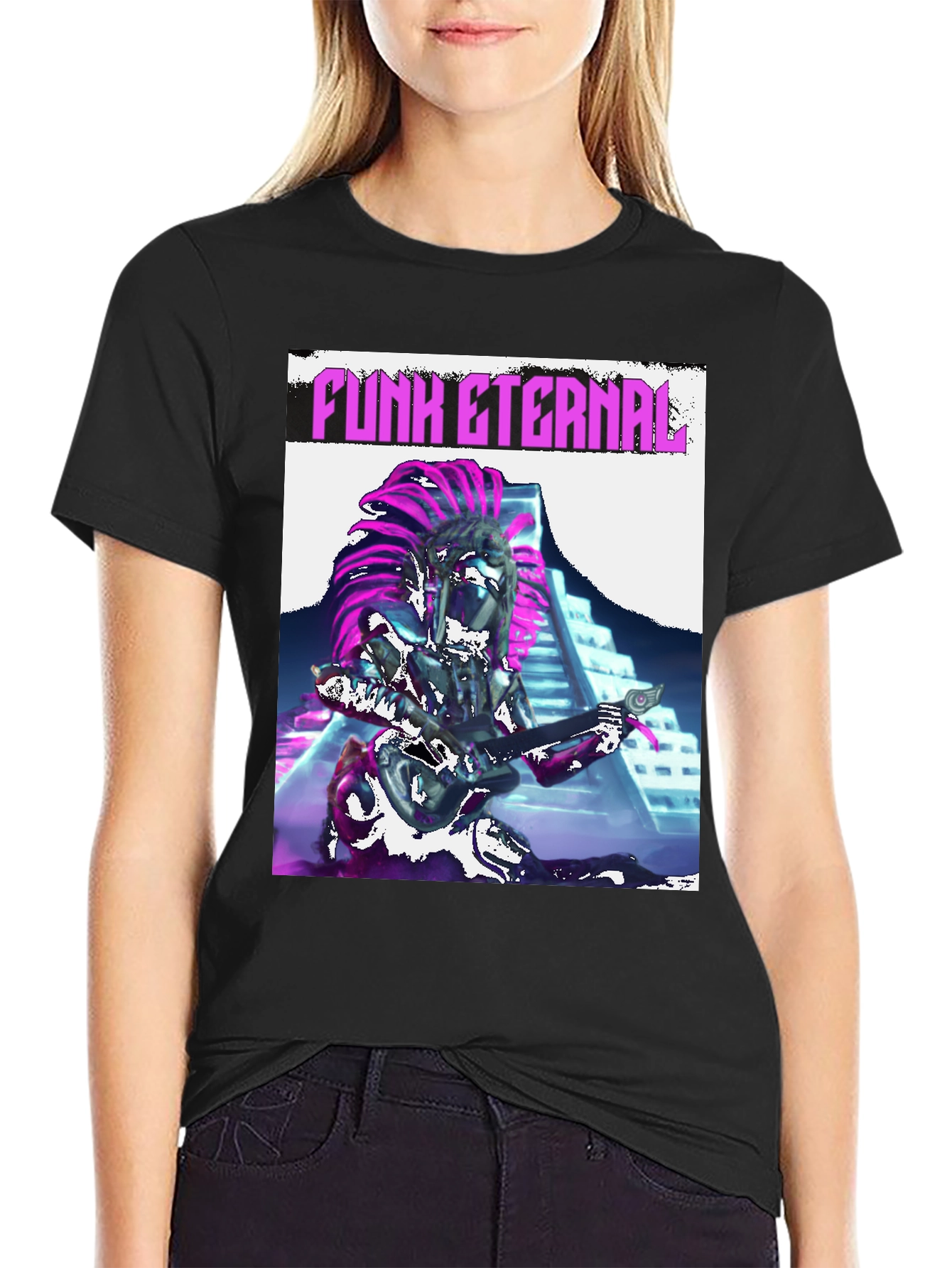 Black Funk Eternal T-Shirt - Stylish Graphic Tee view 2