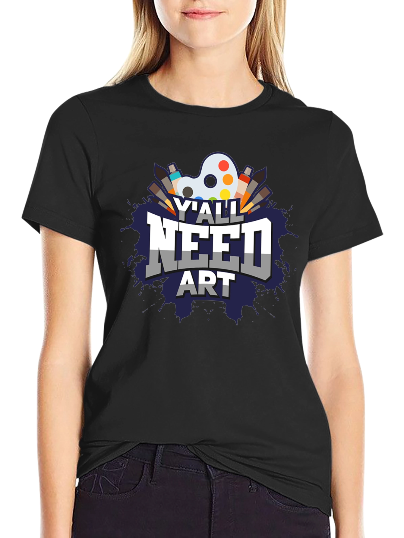 Y'all Need Art Graphic T-Shirt - Artist Palette Design - 2