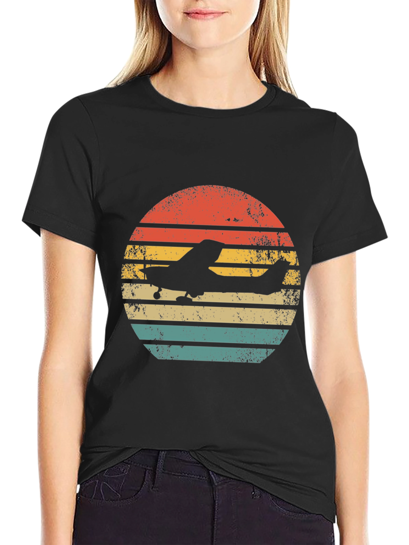Retro Airplane T-Shirt - Vintage Aviation Style - 2
