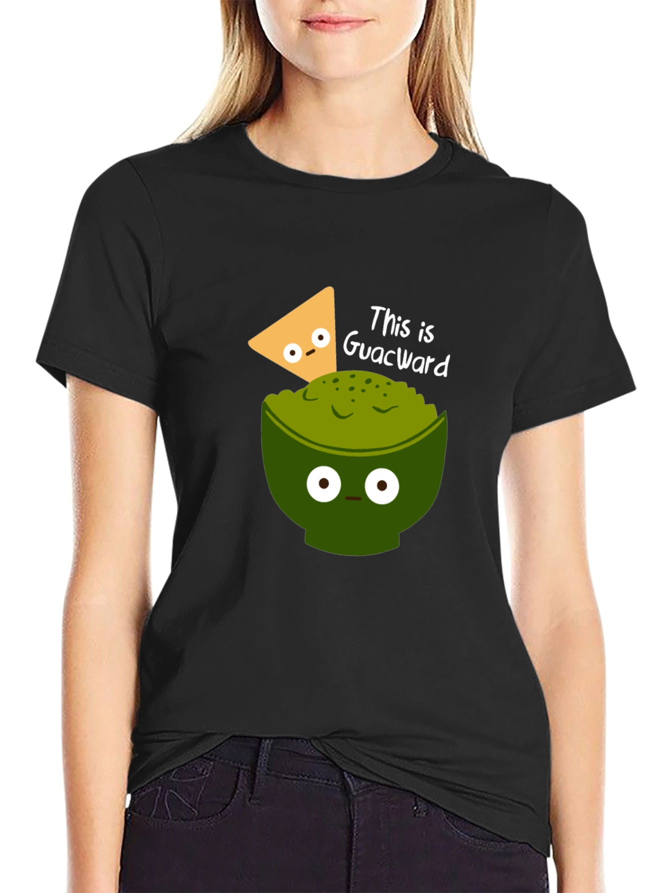 Black This Is Guacward Funny Guacamole T-Shirt view 2