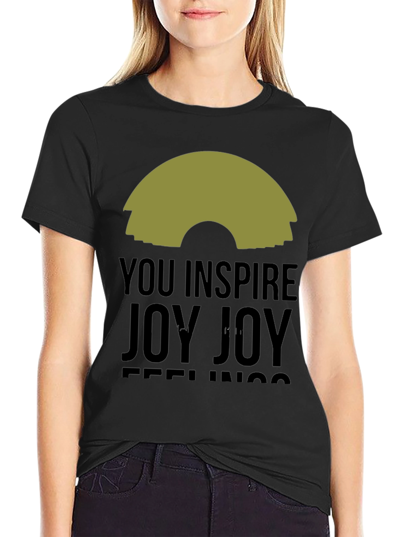 Black Inspire Joy Black Graphic Tee view 2