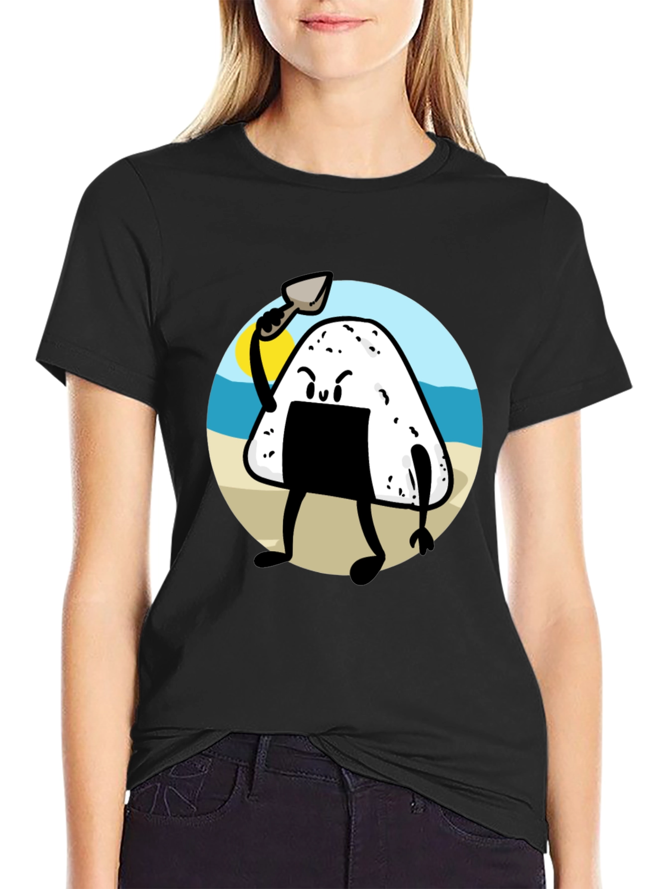 Black Onigiri Warrior Tee view 2