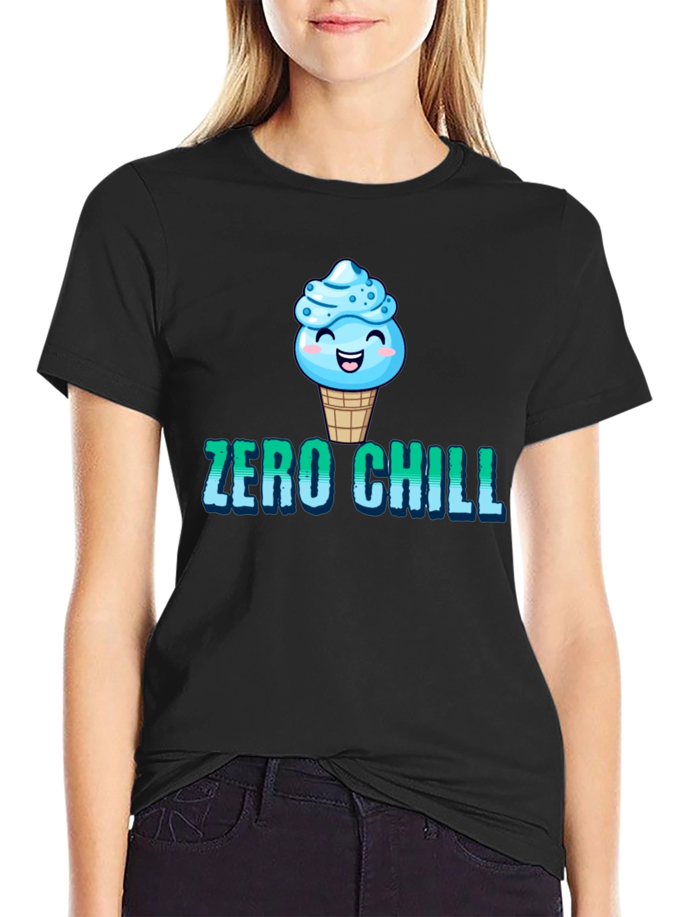Black Zero Chill Ice Cream Graphic Tee view 2