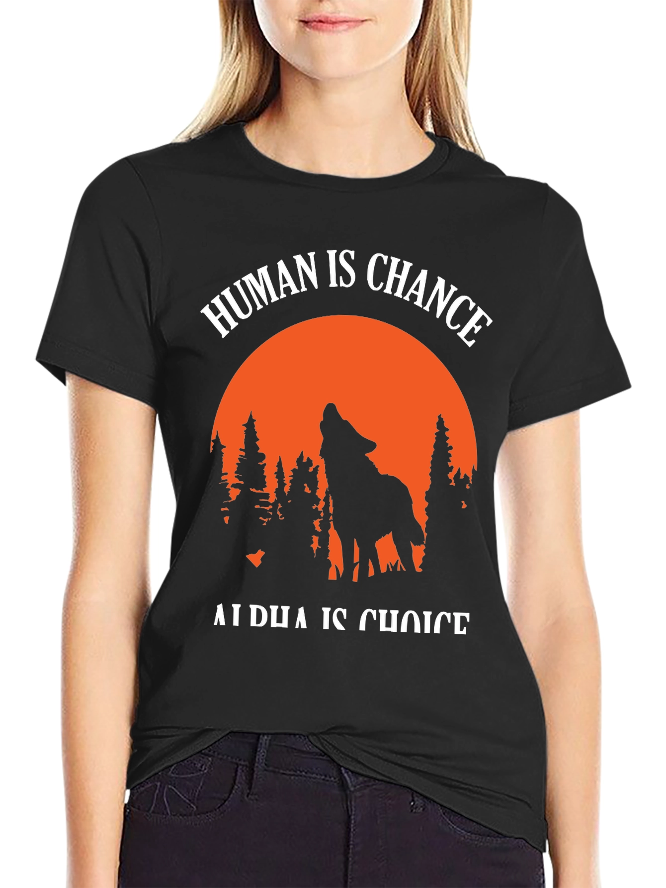 Black Human is Chance Wolf Graphic Tee view 2