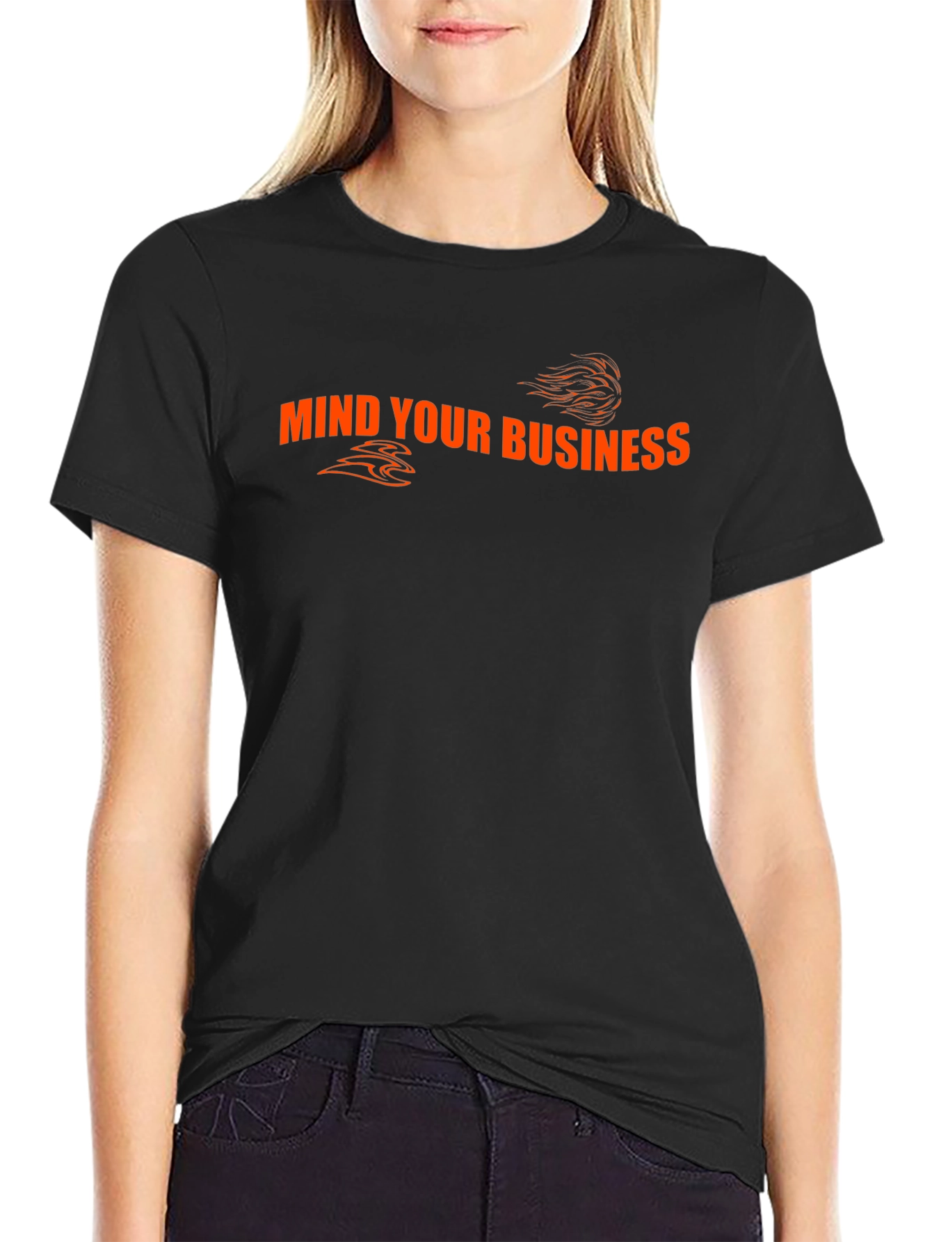Black Mind Your Business Graphic Tee view 2